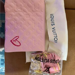 Louis Vuitton Pink Embossed Key Holder